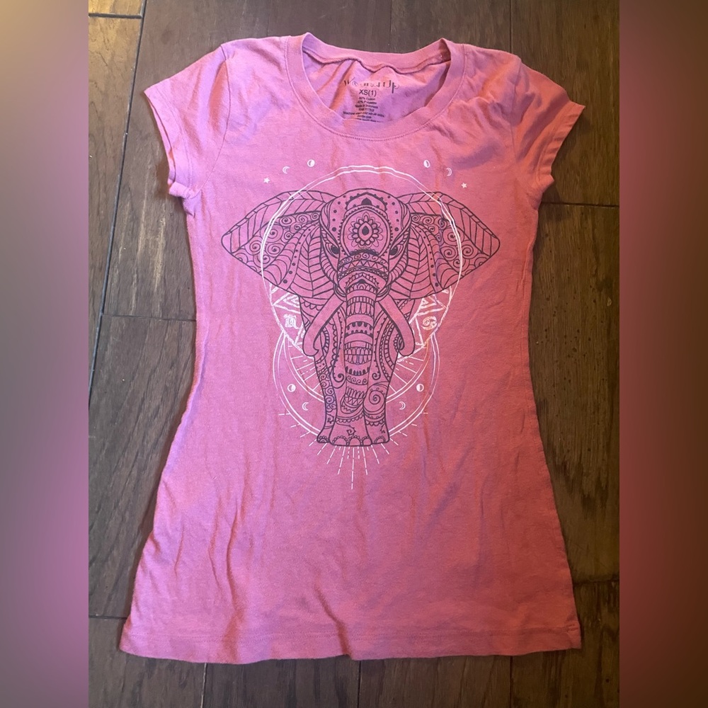 Wound Up Pink Fitted Graphic Tee